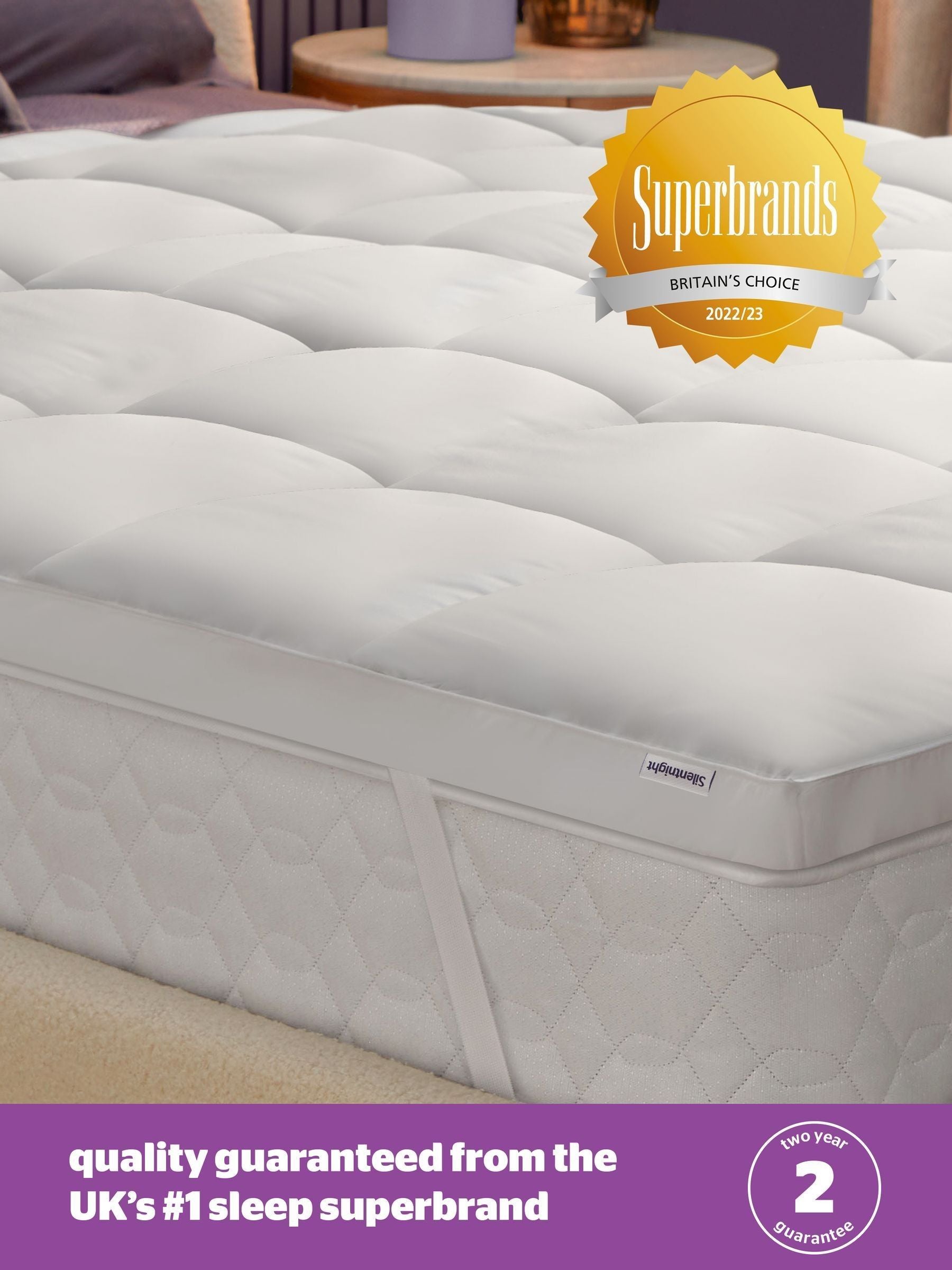 Silentnight White Deep Sleep Ultimate 1000 Extra Deep Mattress Topper