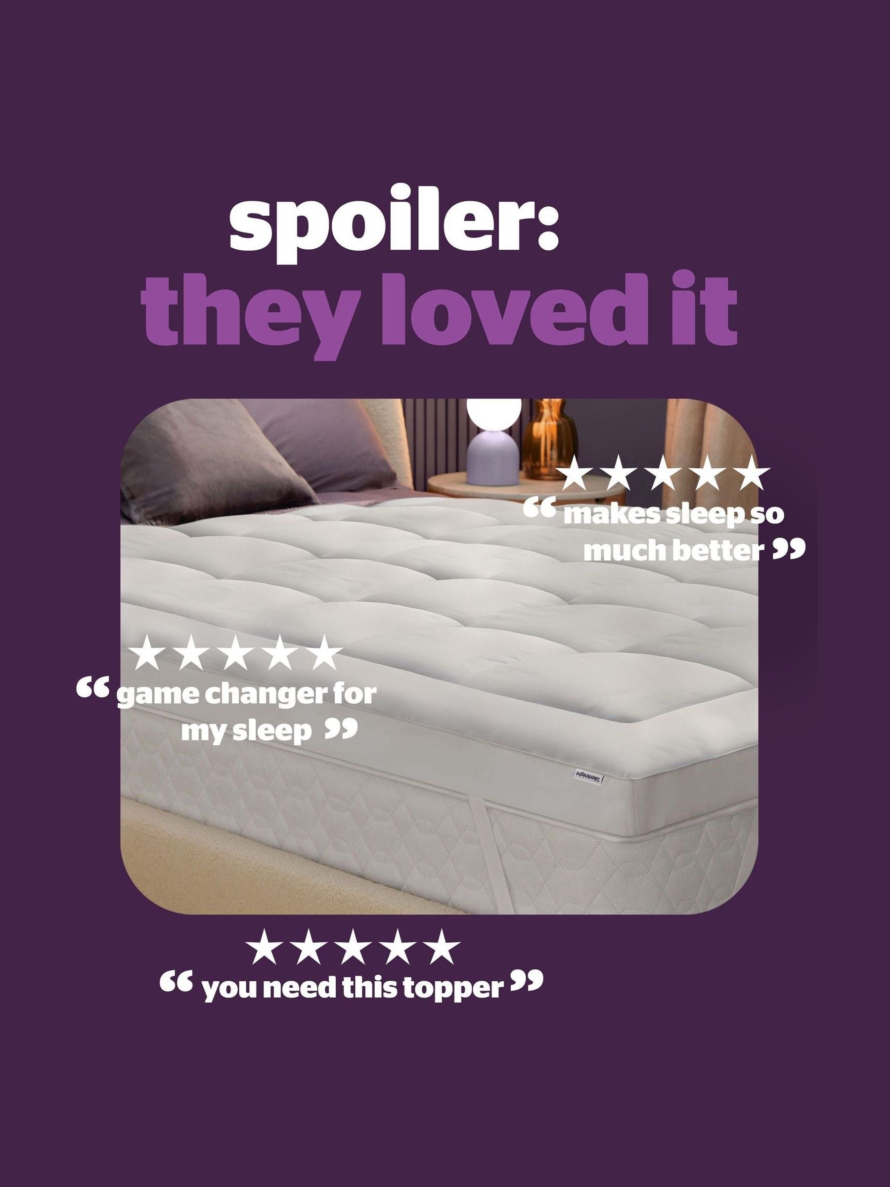 Silentnight White Deep Sleep Ultimate 1000 Extra Deep Mattress Topper (British brand)