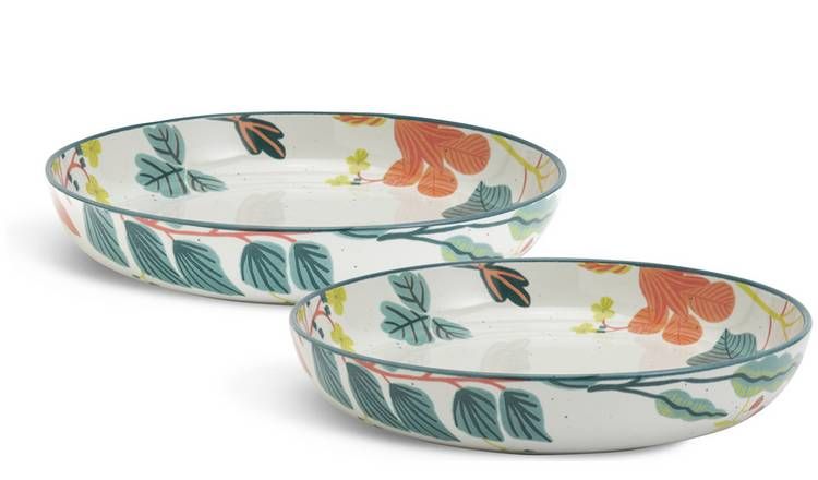 Habitat x Kew 2 Piece Ceramic Pasta Bowls GOODS Argos