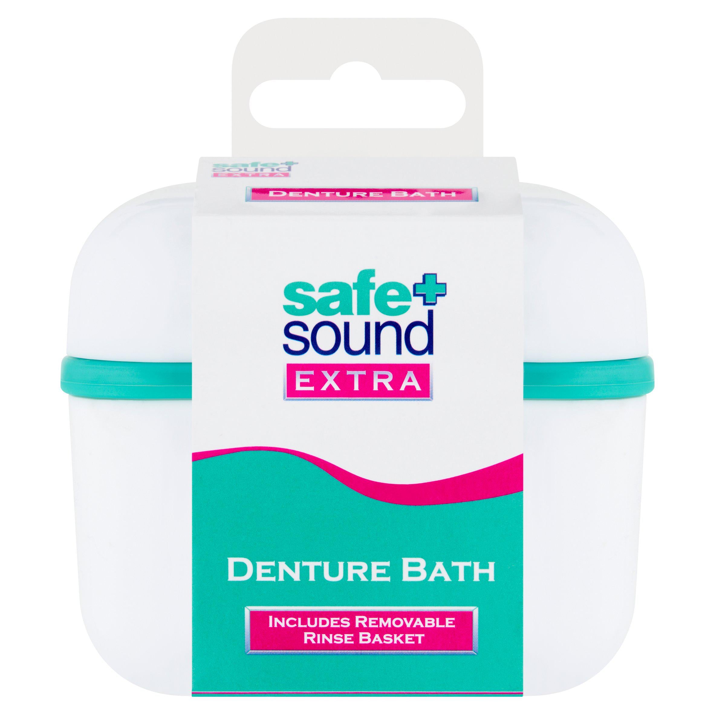 Safe + Sound Health Extra Denture Bath GOODS Sainsburys   