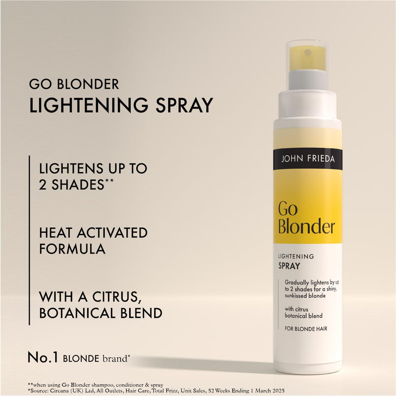 John Frieda Go Blonder Lightening Spray 100ml, imported from the UK