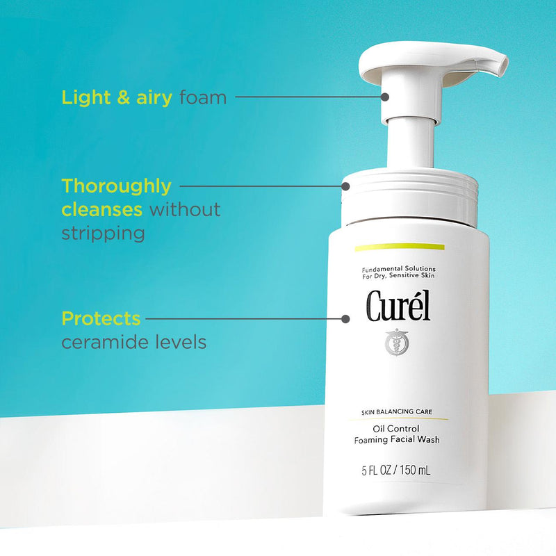 Curél oil control foaming facial wash 150ml (British brand)