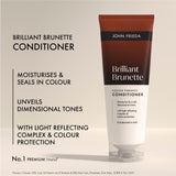 John Frieda Brilliant Brunette Colour Vibrancy Conditioner 250ml, UK version
