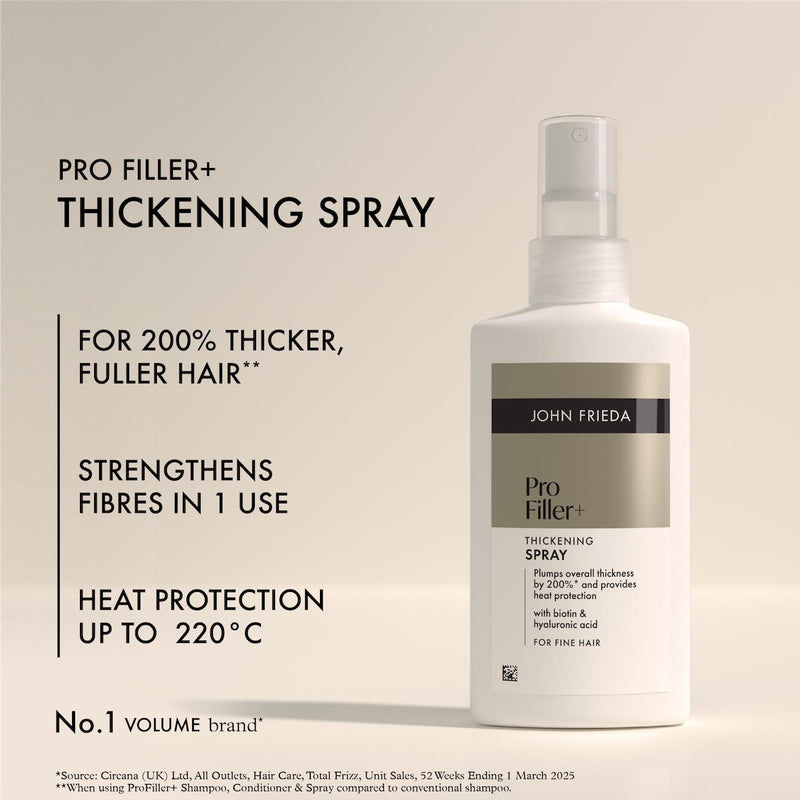 John Frieda Pro Filler Thickening Spray 150ml, imported from the UK