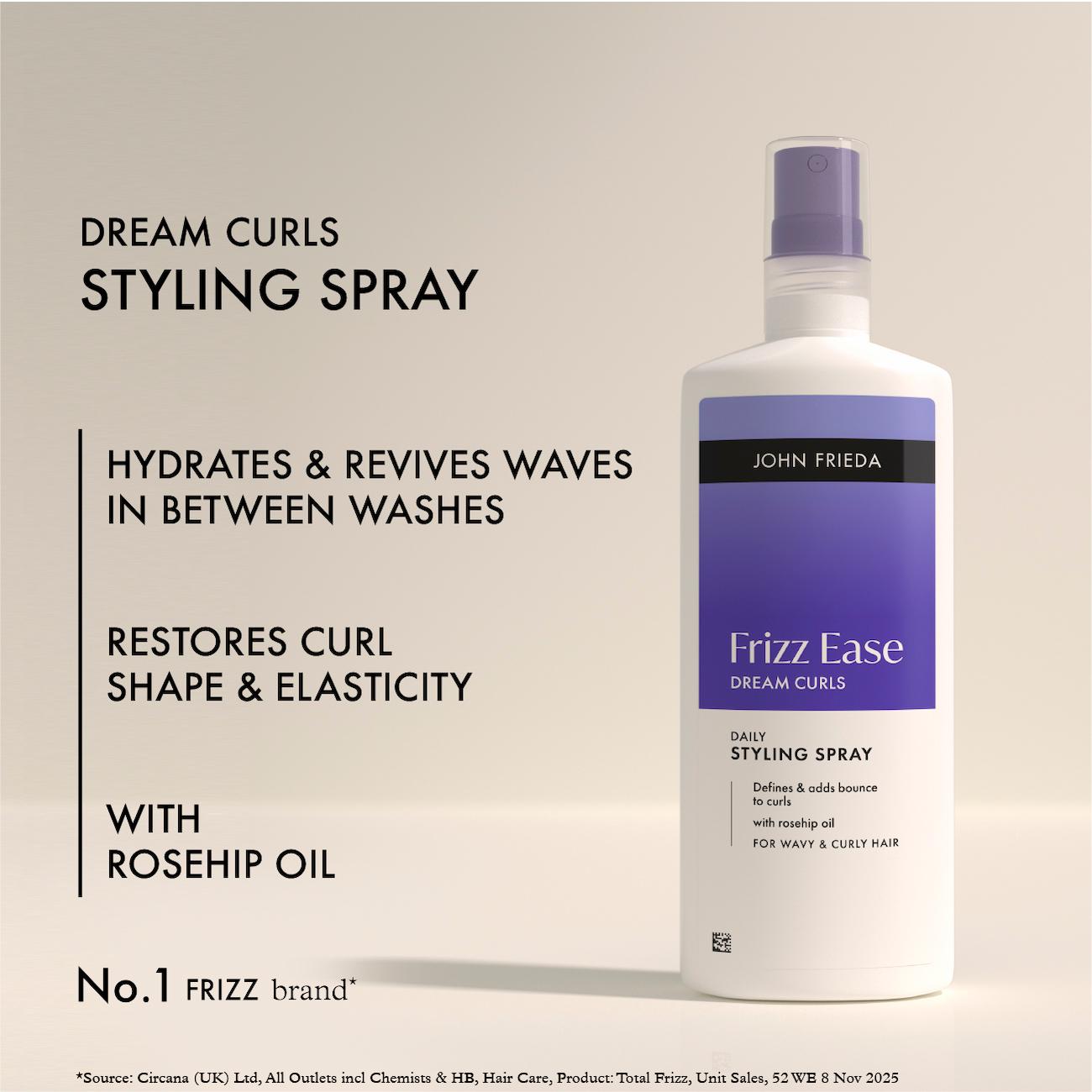 John Frieda Dream Curls styling spray 200ml (British brand)