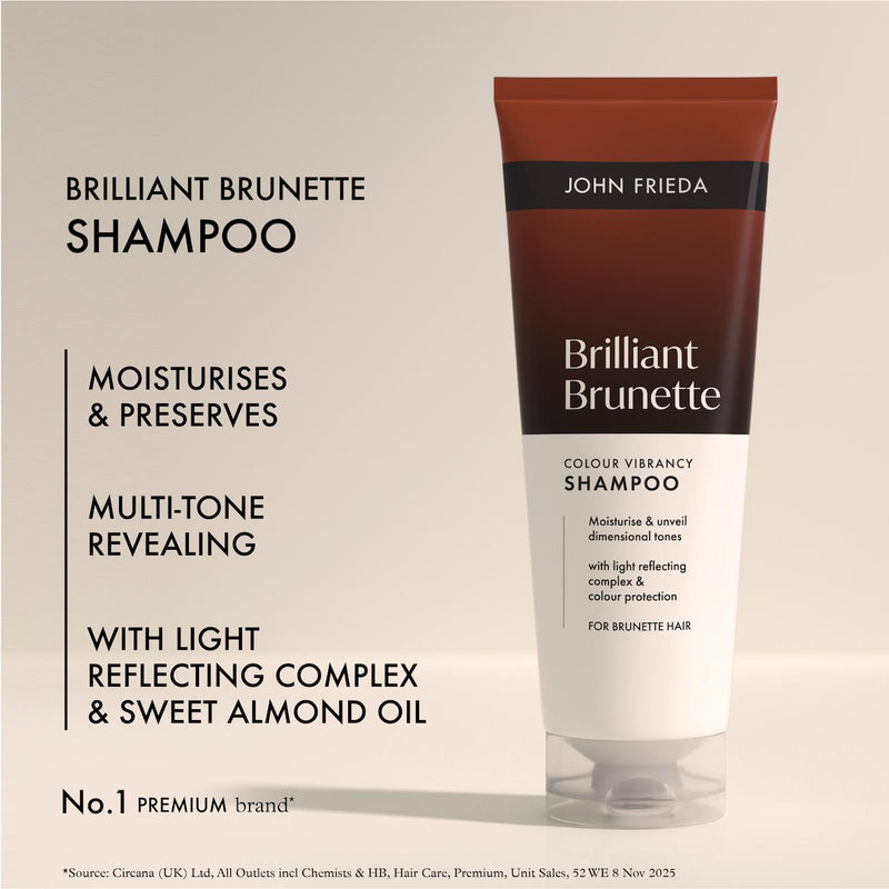 John Frieda Brilliant Brunette Colour Vibrancy Shampoo 250ml, UK version