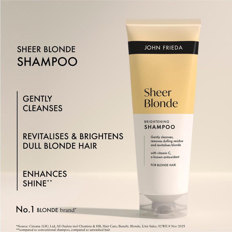 John Frieda Sheer Blonde Brightening Shampoo 250ml (British brand)