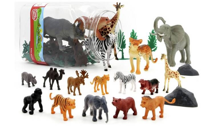 Chad Valley Safari Toy Animals Bucket-50 Pieces