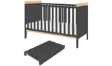 Tutti Bambini Rio Cot Bed, Top Changer & Mattress -Slate Oak GOODS Argos