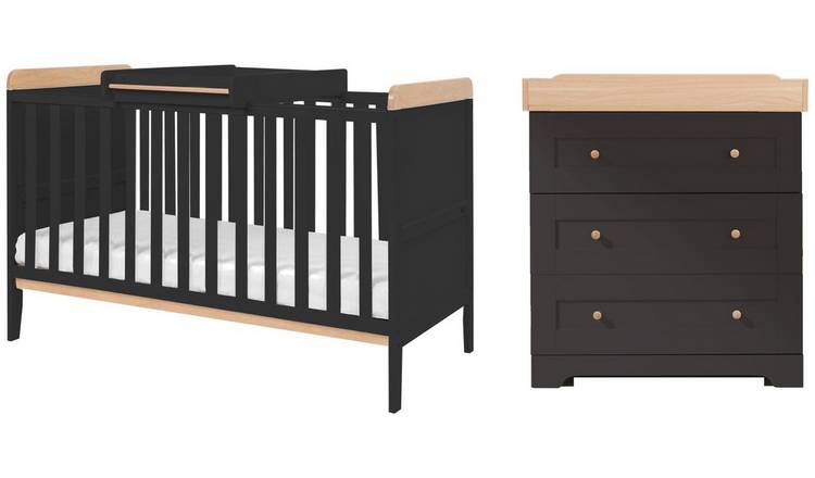 Tutti Bambini Rio 2 Piece Nursery Furniture Set - Slate Oak