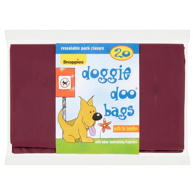 Snappies Tidy-Up Doggie Doo Bags with Tie Handles   20 per pack GOODS M&S   