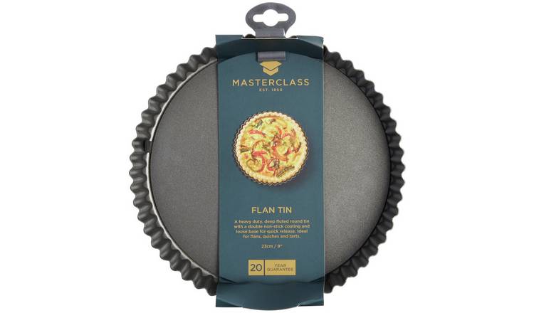 MasterClass 23cm non-stick fluted flan tin, imported from the UK