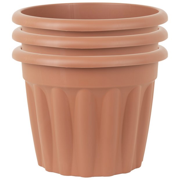 Wham plastic planter terracotta 40cm, imported from the UK