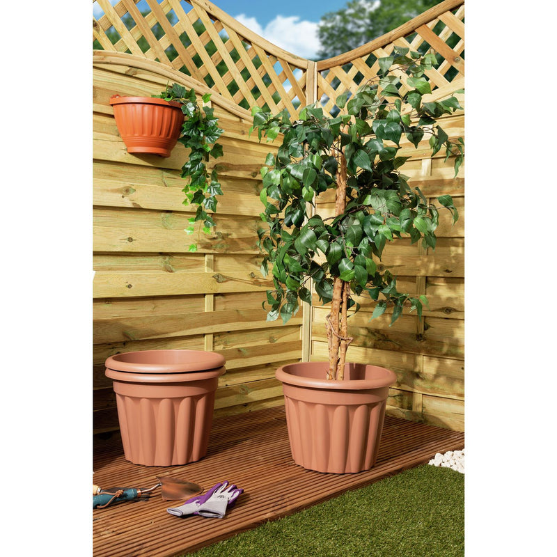 Wham plastic planter terracotta 40cm, imported from the UK