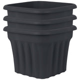 Wham plastic planter set of 3 in slate, 40cm (British brand)