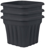 Wham plastic planter set of 3 in slate, 40cm (British brand)