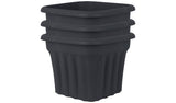 Wham plastic planter set of 3 in slate, 40cm (British brand)