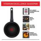 Tefal Titanium Excellence non-stick saucepan 20cm (British brand)