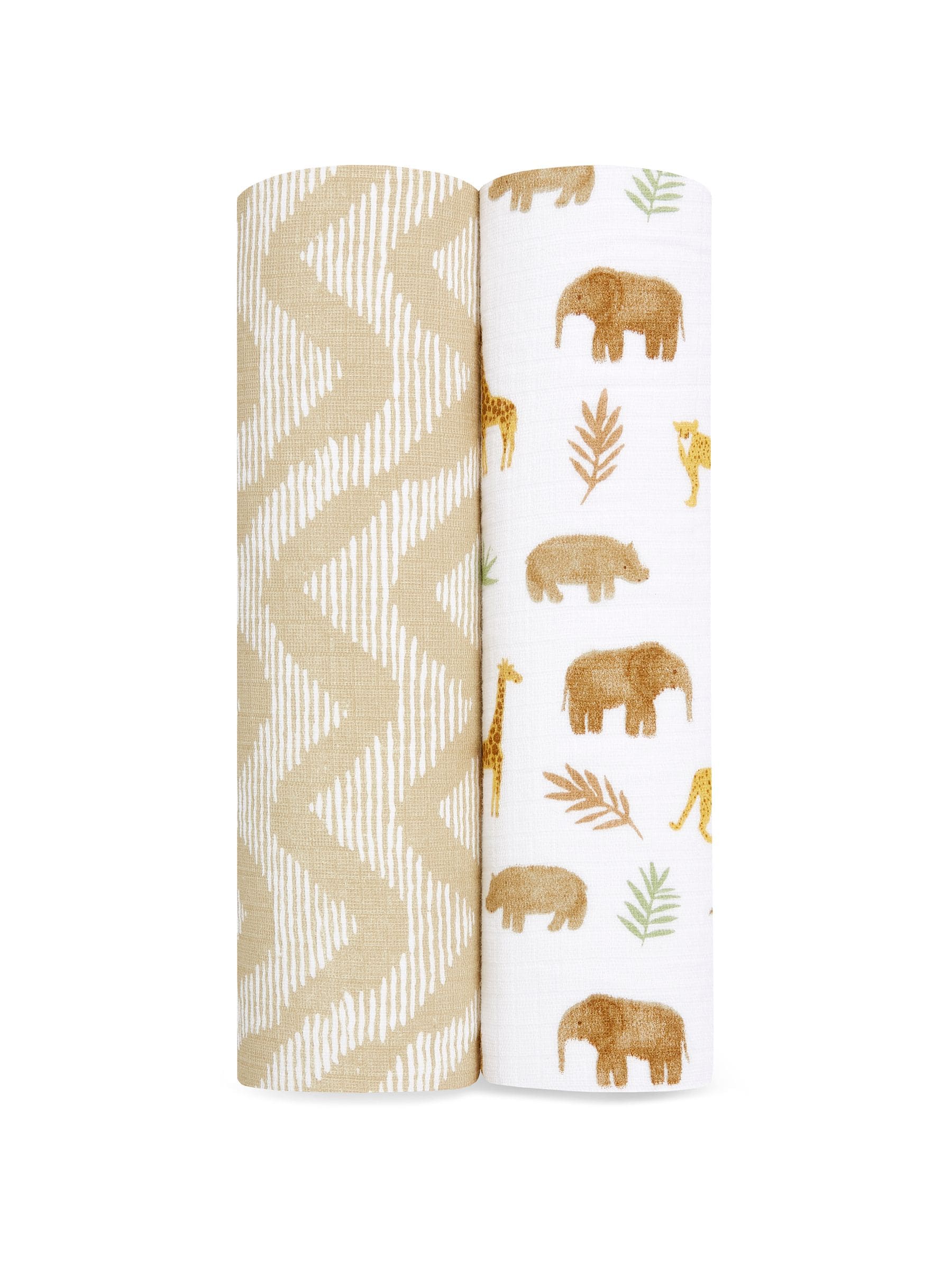 Babydecken mit Tiermotiv von aden anais, 2er-Pack – britisches Produkt