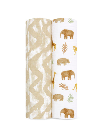 Next aden + anais Animal Print Essentials Tanzania Muslin Baby Blankets 2 Pack- Buy online at McGrocer