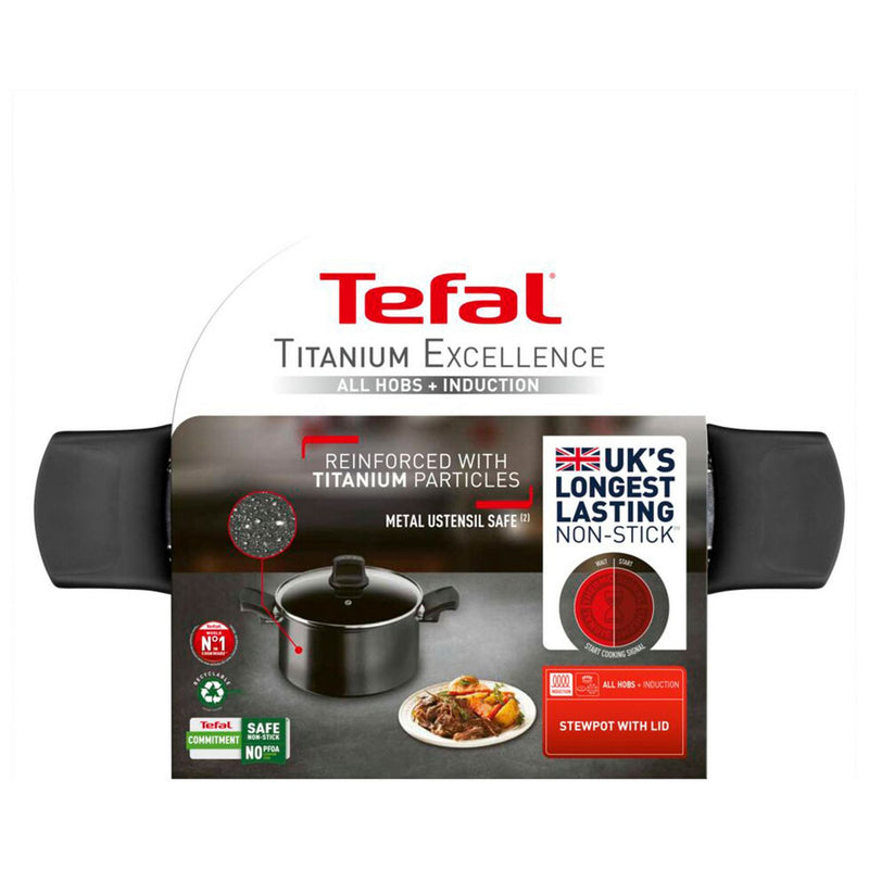 Tefal Titanium Excellence 24cm non-stick stewpot (British brand)