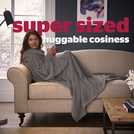Silentnight Snugsie wearable blanket with sleeves Grey Large (British brand)