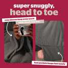 Silentnight Snugsie wearable blanket with sleeves Grey Large (British brand)