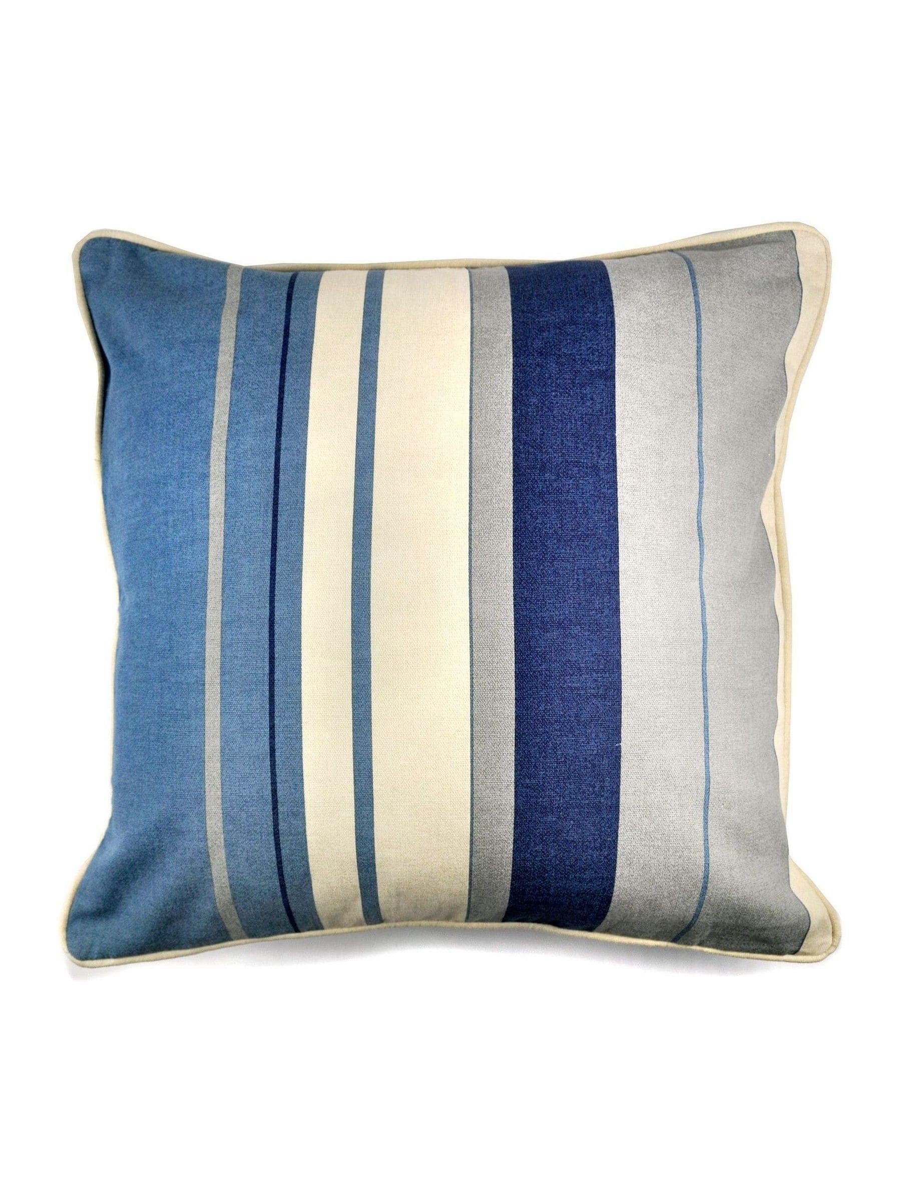 Fusion Whitworth square cushion blue cotton (British brand)