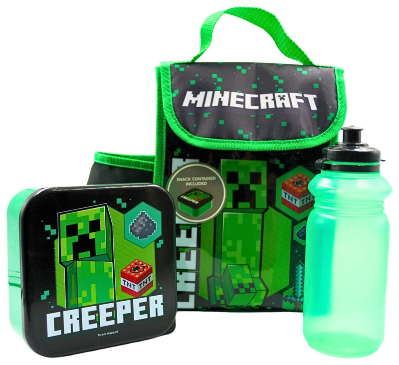 Minecraft lunch bag and bottle set 700ml, imported from the UK