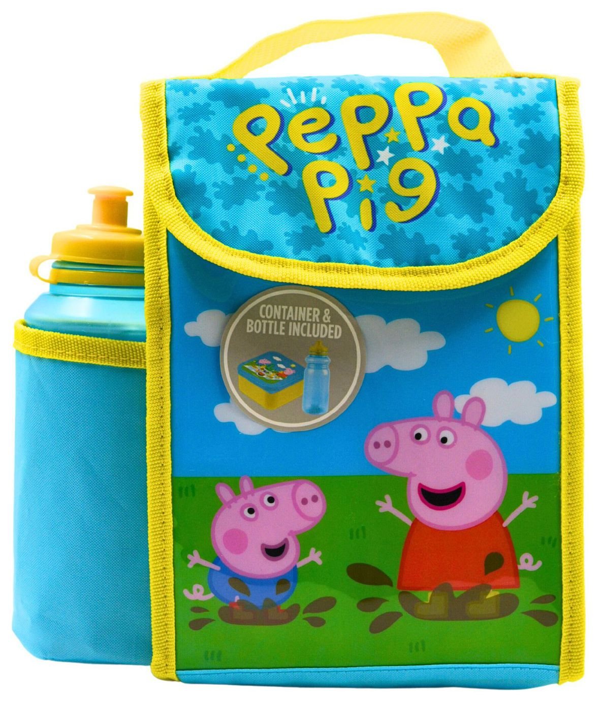 Peppa Pig lunch bag and bottle set 580ml, imported from the UK