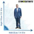 Star Cutouts King Charles blue suit life-size cardboard cutout (British brand)