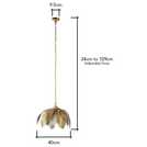 BHS Brooklyn Leafy Metal Pendant Ceiling Light in gold - British product
