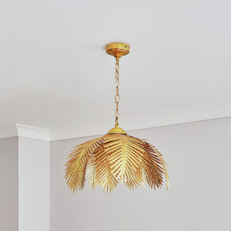 BHS Brooklyn Leafy Metal Pendant Ceiling Light in gold - British product