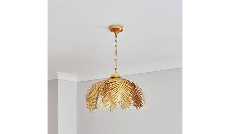 BHS Brooklyn Leafy Metal Pendant Ceiling Light in gold - British product
