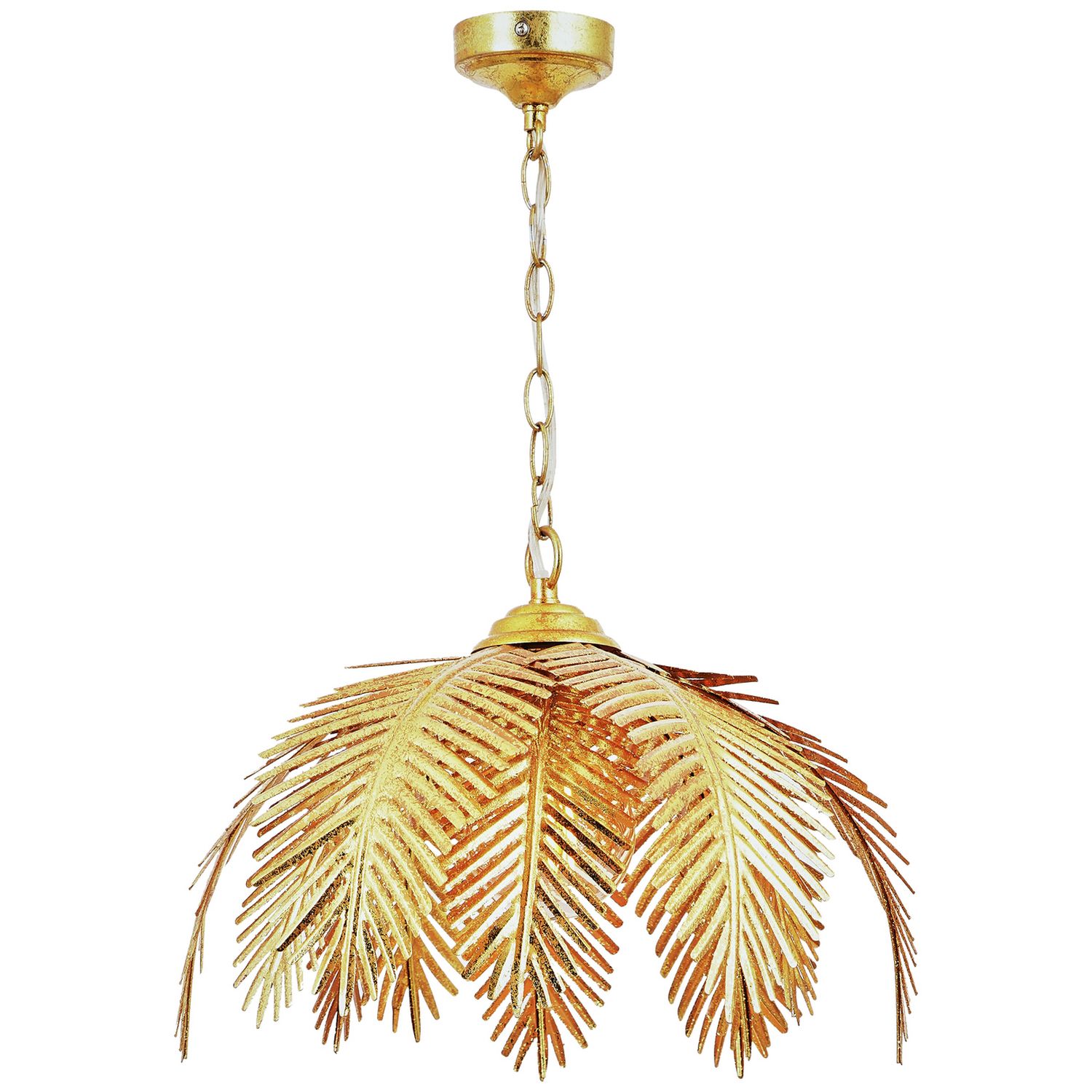 BHS Brooklyn Leafy Metal Pendant Ceiling Light in gold - British product
