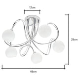 BHS Acacia flush ceiling light in silver, diameter 43cm - British product