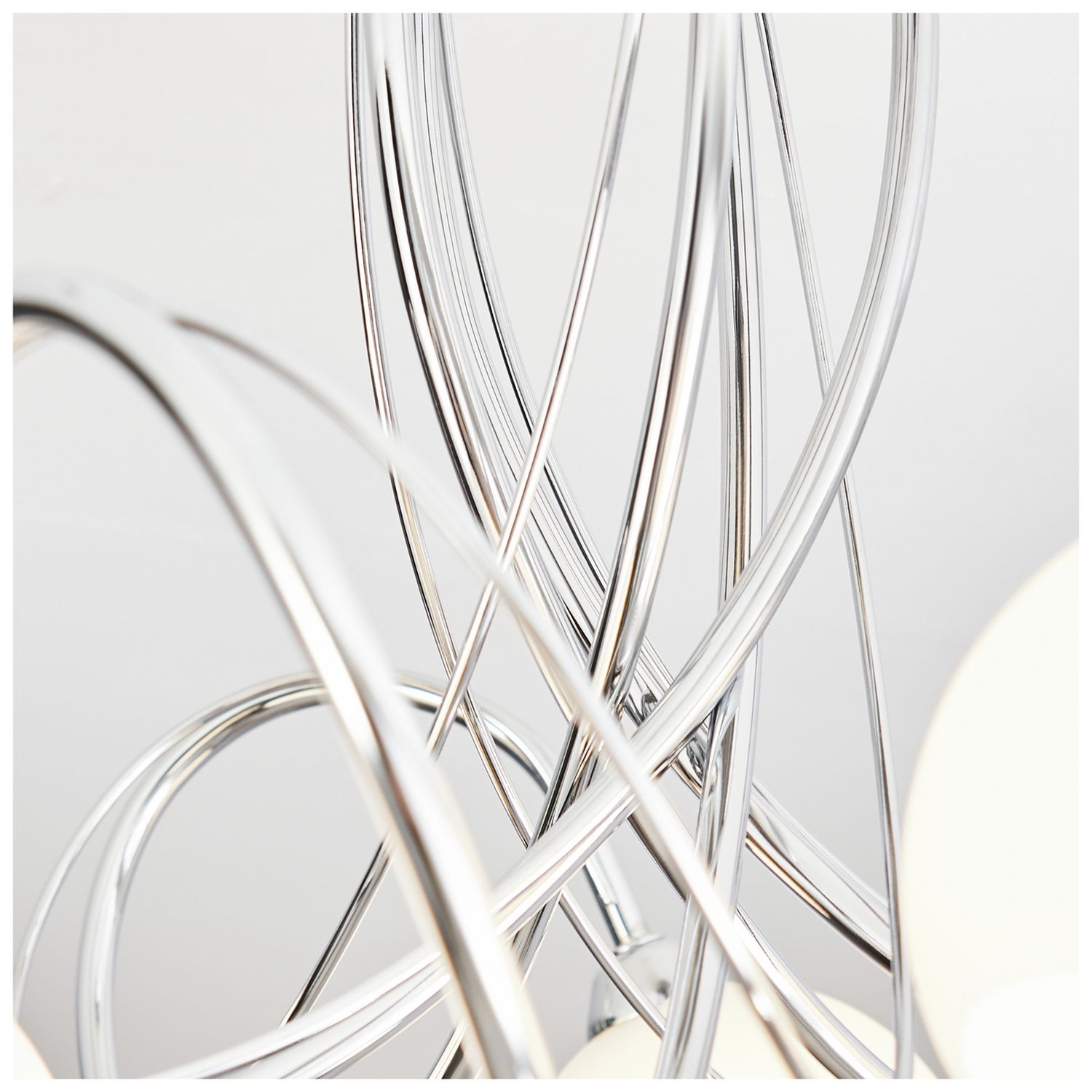 BHS Acacia flush ceiling light in silver, diameter 43cm - British product
