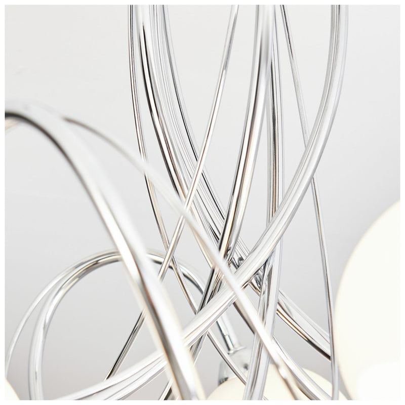 BHS Acacia flush ceiling light in silver, diameter 43cm - British product