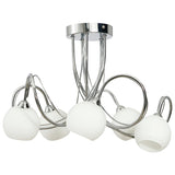 BHS Acacia flush ceiling light in silver, diameter 43cm - British product