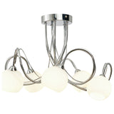 BHS Acacia flush ceiling light in silver, diameter 43cm - British product