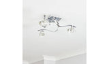 BHS Scorpio Silver glass flush ceiling light 48cm diameter - British product
