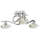 BHS Scorpio Silver glass flush ceiling light 48cm diameter - British product