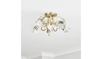 BHS Sagitarius Glass Flush Taklampe - Messing, 42 cm diameter