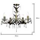 BHS Josefine glass 5 light brass chandelier - British product