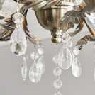 BHS Josefine glass 5 light brass chandelier - British product