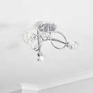 BHS Sagitarius glass flush ceiling light in silver - British product