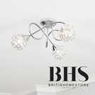 BHS Orchid ceiling light silver 42cm diameter - British product