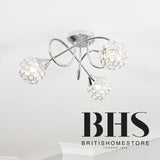 BHS Orchid ceiling light silver 42cm diameter - British product