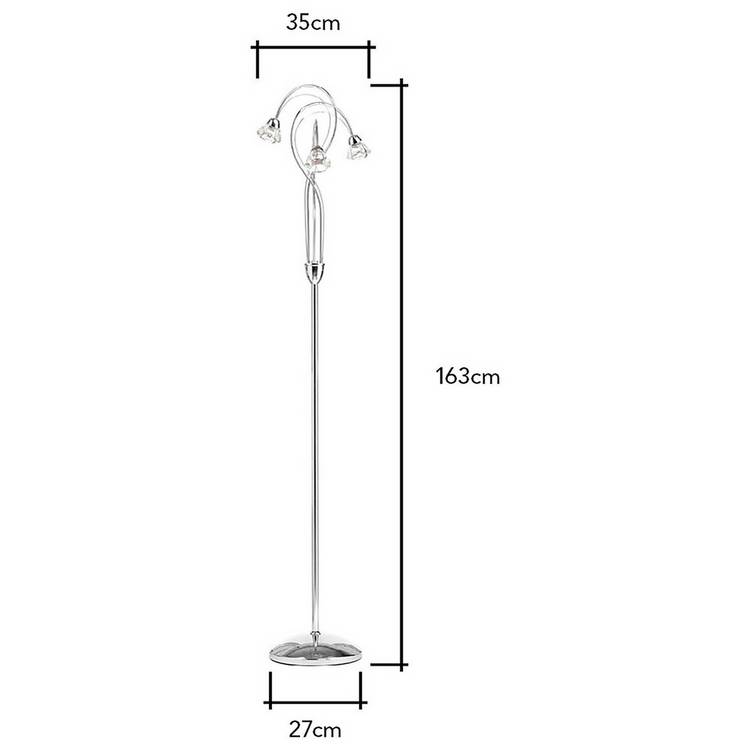 BHS Sagitarius floor lamp silver, imported from the UK