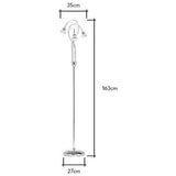 BHS Sagitarius floor lamp silver, imported from the UK
